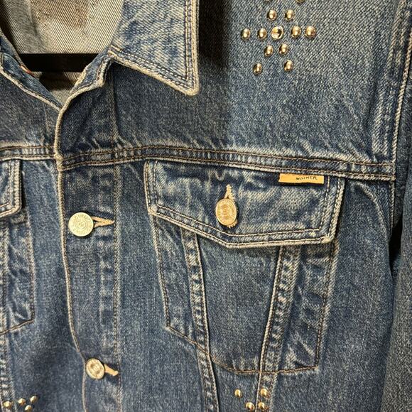 Bowie x MOTHER The Bruiser Embellished Denim Jacket Size M - Picture 8 of 11
